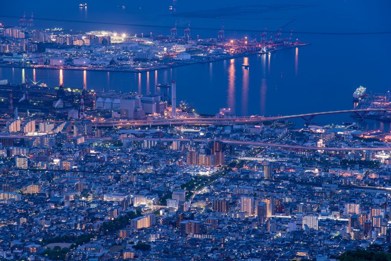 Cảnh đêm nhìn từ núi Rokko